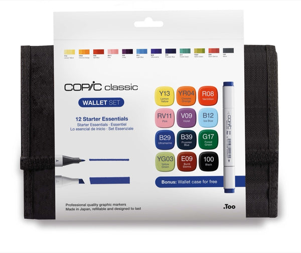 Copic Classic Wallet 12 Starter Essentials