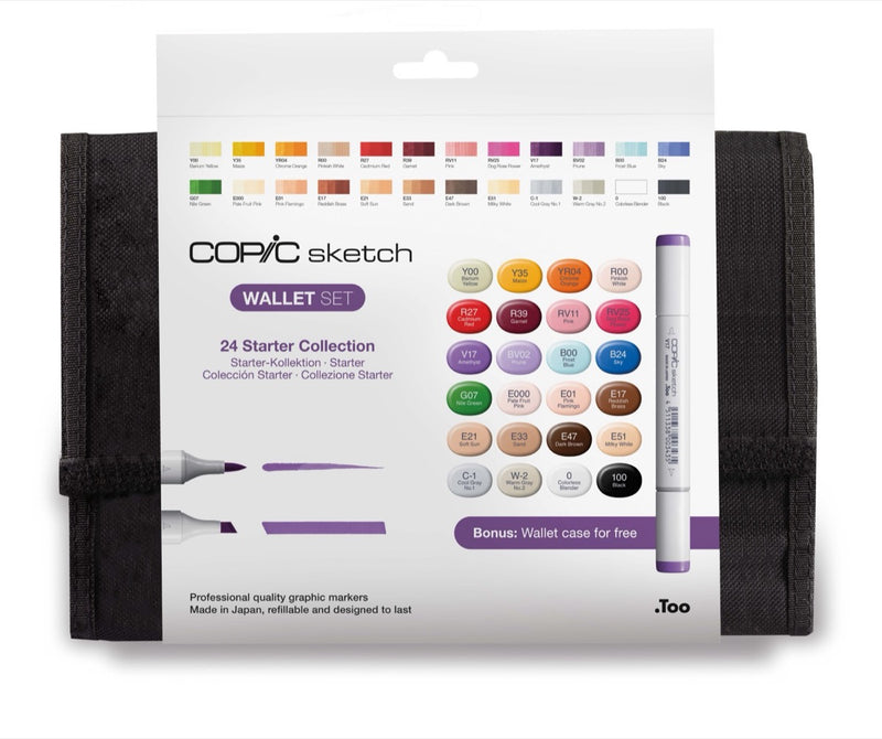 Copic Sketch Wallet 24 Starter Collection