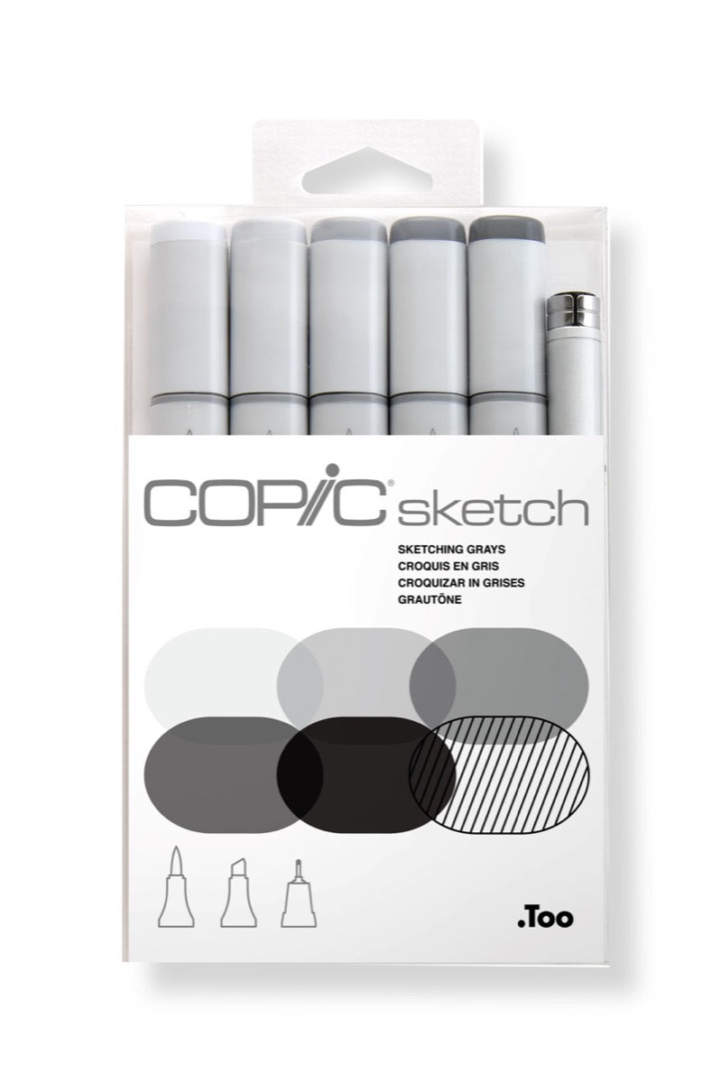 Copic Sketch Sketching Grays