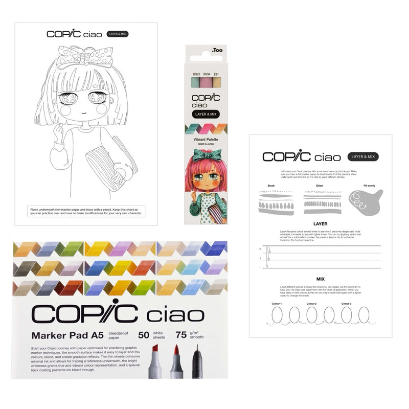 Copic Ciao Layer & Mix Manga Starter Vibrant