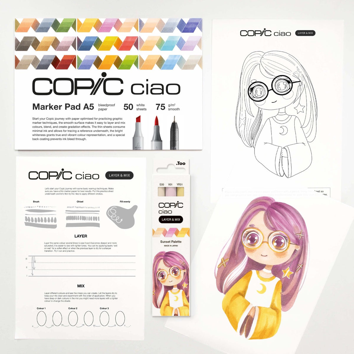ciao-set-layer-mix-manga-starter-sunset görsel