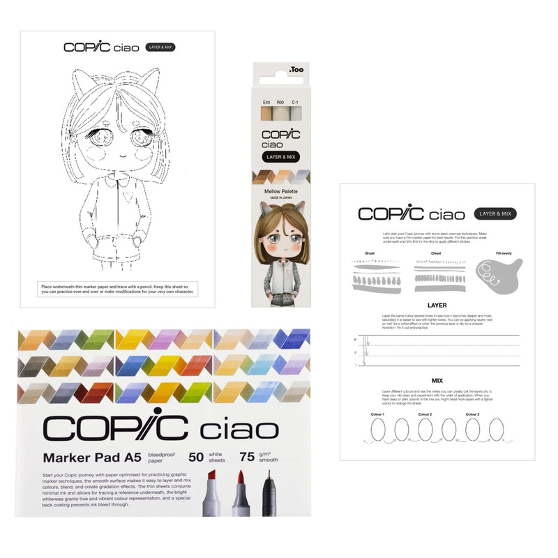 Copic Ciao Layer & Mix Manga Starter Mellow