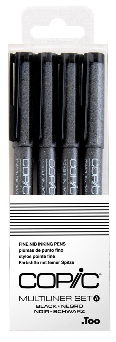 Copic Multiliner Siyah 4'lü Set