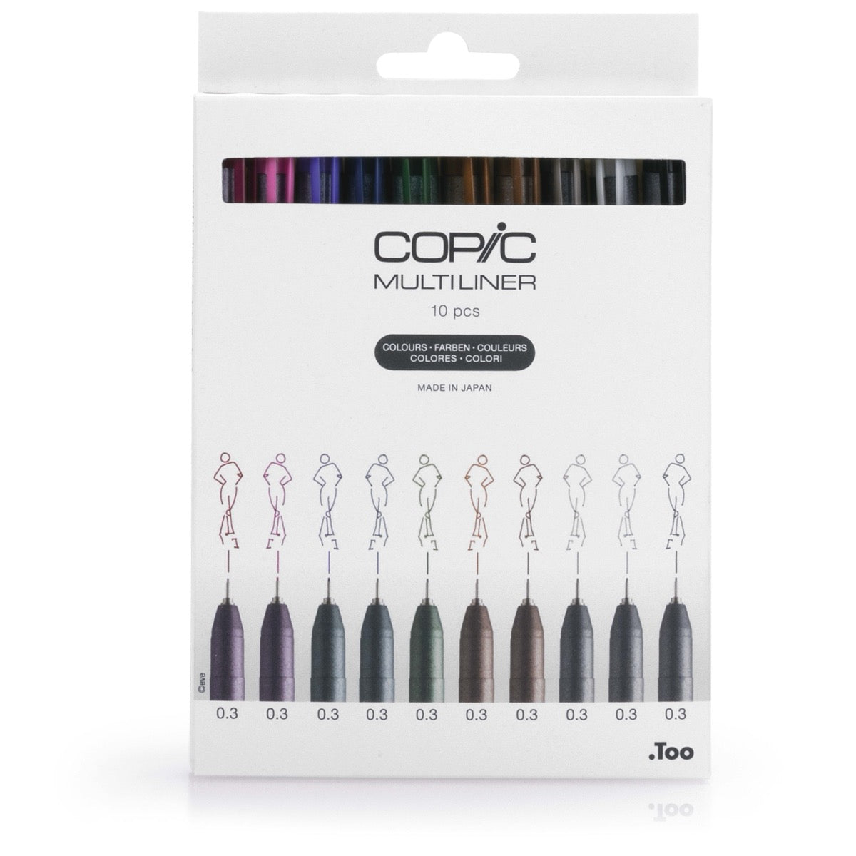 Copic Multiliner Renkli 10'lu Set