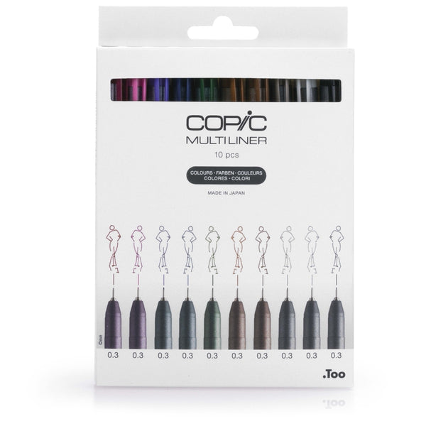 Copic Multiliner Renkli 10'lu Set
