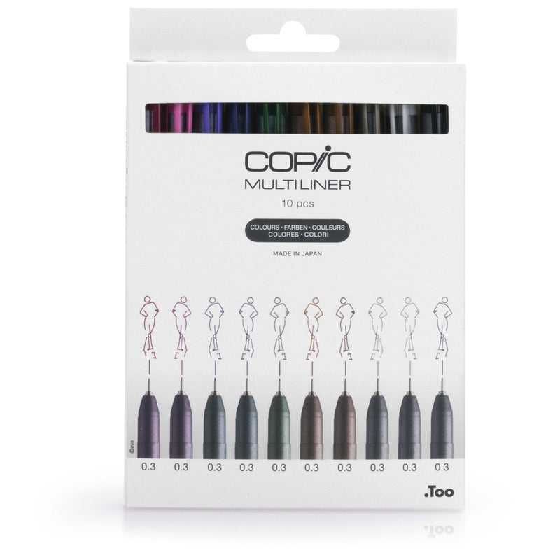 Copic Multiliner Renkli 10'lu Set