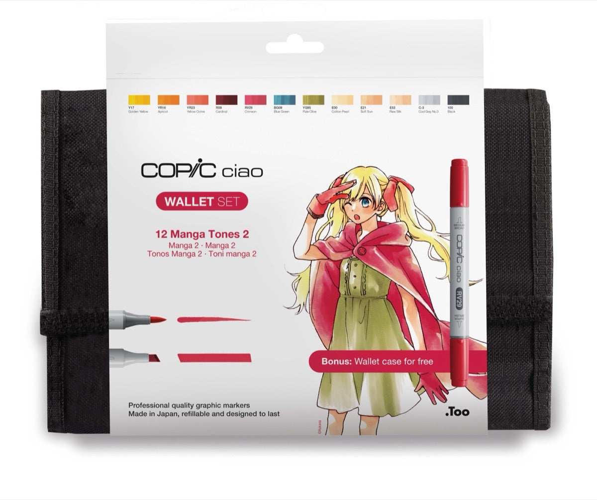 Copic Ciao Wallet 12 Manga Tones 2