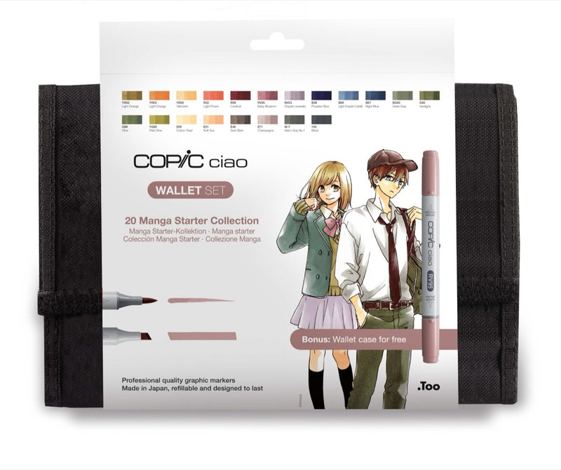 Copic Ciao Wallet 20 Manga Starter Collection