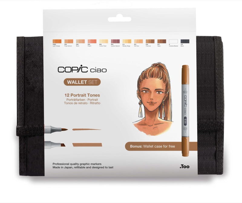 Copic Ciao Wallet 12 Portrait Tones
